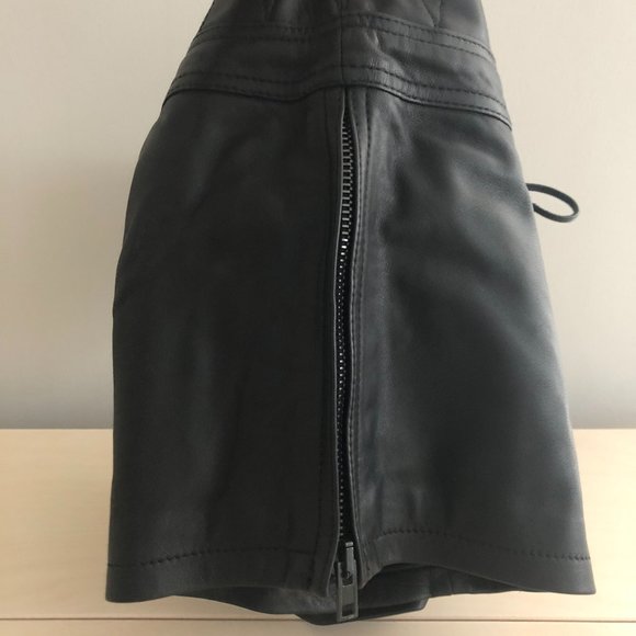 Alexander Wang Leather Corset Shorts in Black - Picture 4 of 5